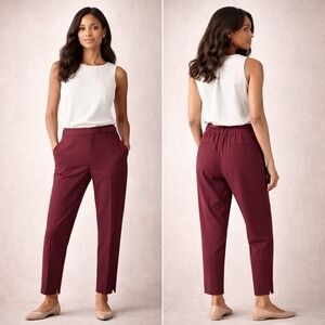 Banana Republic Bright Wine Hayden Ankle Pant Sz 0 Petite Best Seller